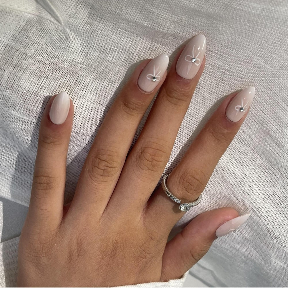 Bow Down π Pink with Rhinestone Bows