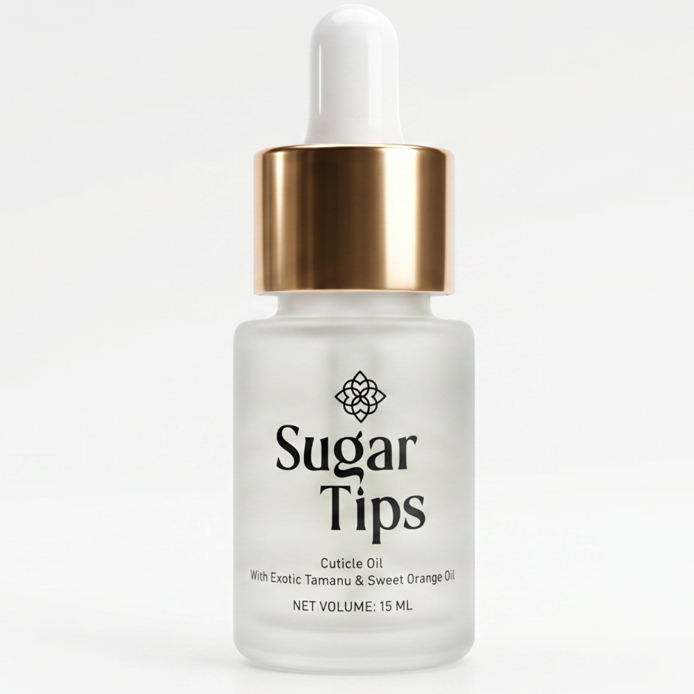 Sugar Tips handmade cuticle oil with jojoba, sweet almond and tamanu oil — natural nail and cuticle care, Sugar Tips Australia