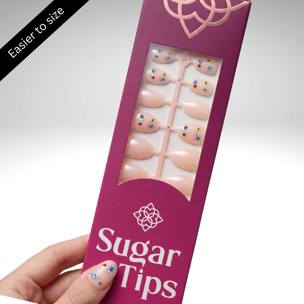 Sugar Tips Wish On This press on nail kit box - star detail nails Australia - reusable press on nails lasts up to 2 weeks free shipping over $60 Perth Adelaide